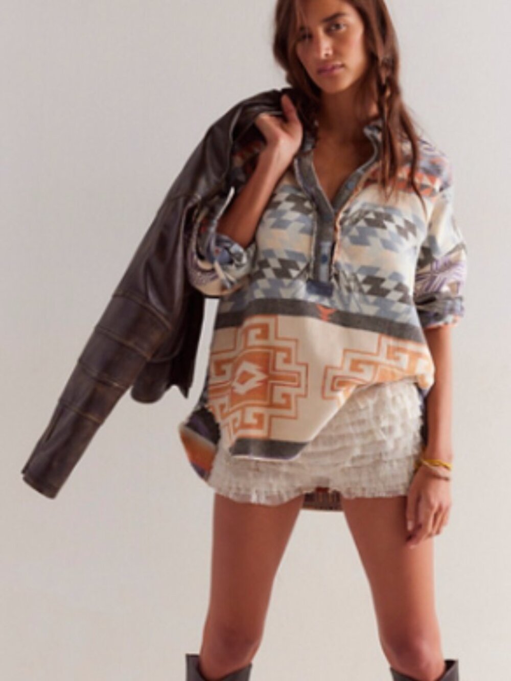 Free People Arizona Sky Pullover Shacket